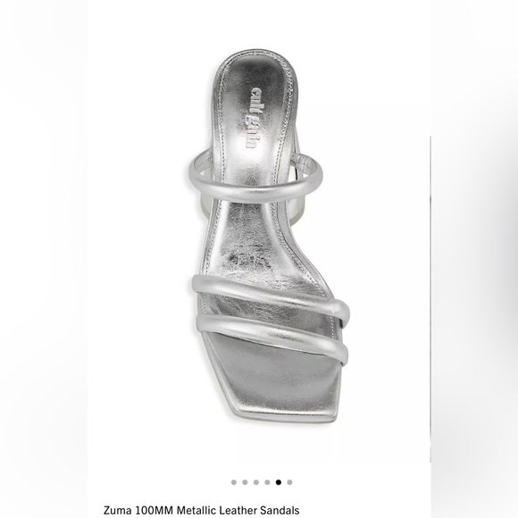 Cult Gaia Zuma 100mm Metallic Sandal Block Heel Size 38.5 - Picture 2 of 15